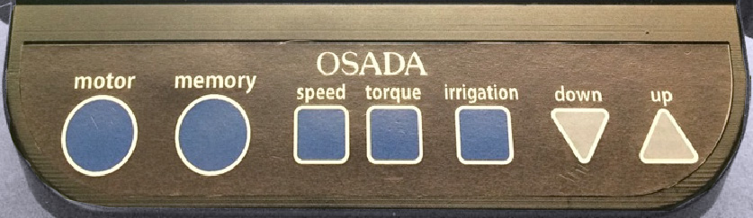 control buttons on OSADA EXL-OSI2