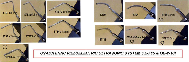 diamond ball and sword tips for dental piezo electric ultrasound system