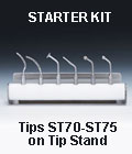 starter kit comprises of 6 surgical tips by Dr. Golz and tip stand